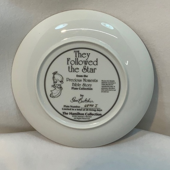Precious Moments Plate Bible Story - They followed the Star - Samuel Butcher - Picture 3 of 4